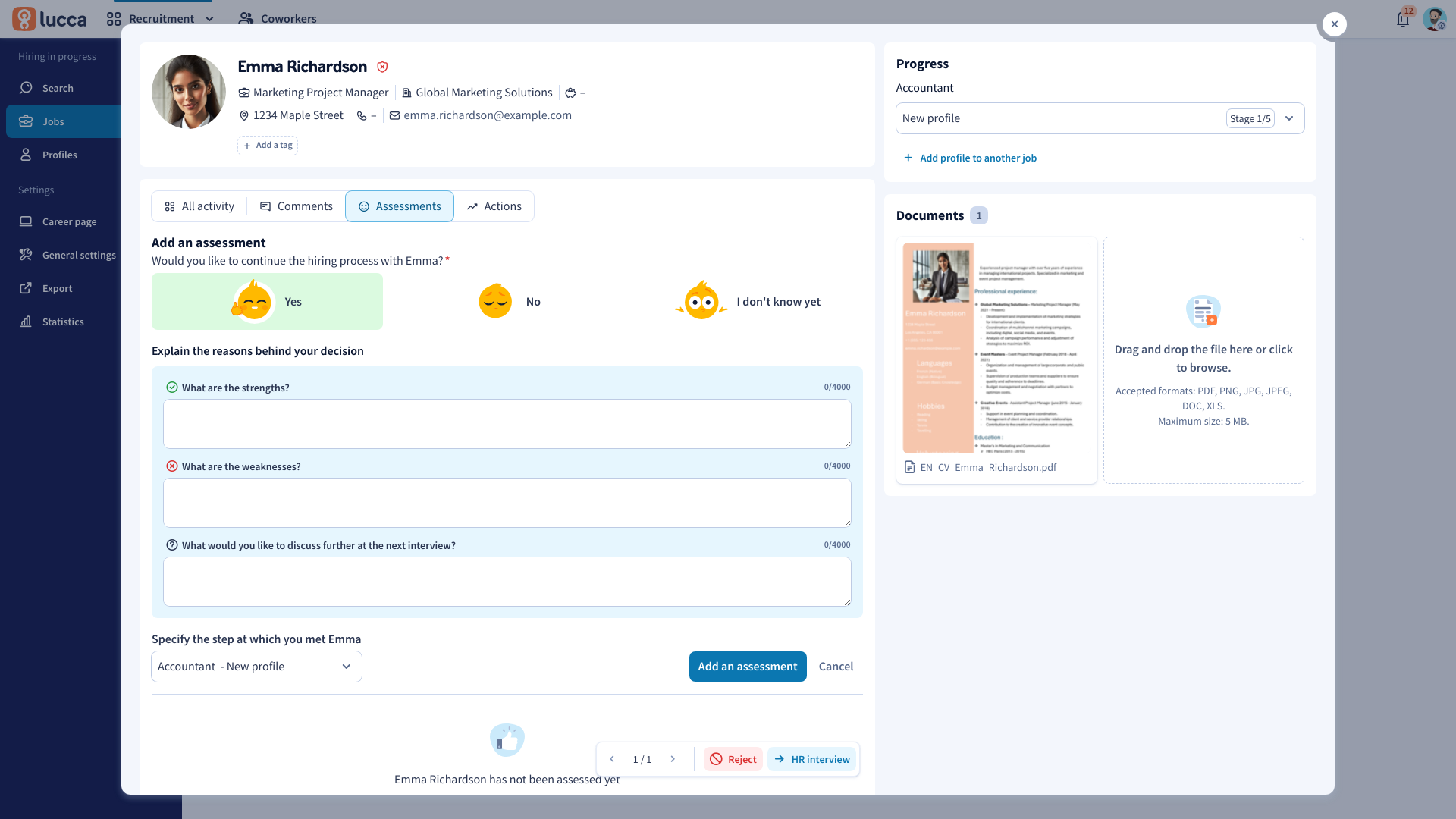 Creating and editing profiles
